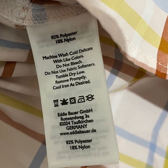 Eddie Bauer Women’s Multi Check Plaid Classic Fit Outdoor Button Down Shirt Sz-L - Picture 5 of 6